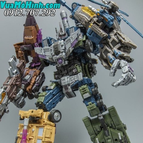 Mô hình robot Jinbao Bruticus Warbotron 5 rô bốt kết hợp cao 43cm người máy biến hình