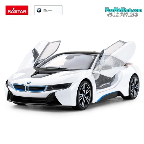 Mô hình xe BMW i8 1: 14 phiên bản cao cấp nhất : tự động mở cửa, điều khiển sóng 2.4Ghz, pin sạc