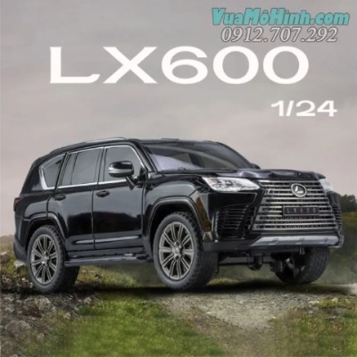 Mô hình tĩnh đồ chơi siêu xe ô tô Lexus Lx600 tỷ lệ 1:24 bằng hợp kim cao cấp có đèn led , còi âm thanh sống động