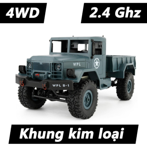 Mô hình xe tải quân sự Mỹ - US Military Truck 4x4 tỉ lệ 1:16 dẫn động 2 cầu có điều tốc, sóng 2.4Ghz