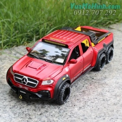 Mô hình xe bán tải Mercedes Benz X-CLASS Exy Monster 6X6 tỉ lệ 1:28 vỏ kim loại