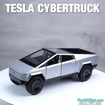 Mô hình xe ô tô bán tải Tesla Cybertruck vỏ kim loại tỉ lệ 1:24 