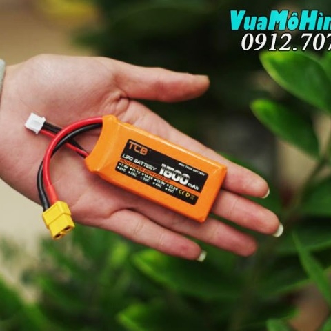 Pin TCB Lipo 2S 7.4V 1500mAh 35C jack T XT60 XT60H dùng cho xe điều khiển, tàu thuyền, cano