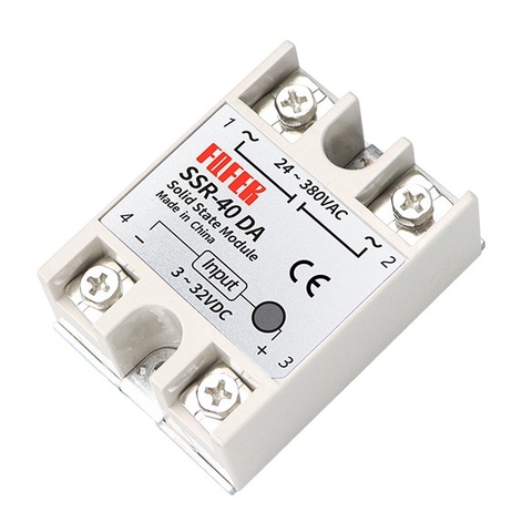 Rơ le bán dẫn cách li SSR FQFER (Như FOTEK) SSR-40DA , relay trạng thái rắn SSR 40DA , role solid state điện áp dòng điện 220V 40ampe 40A