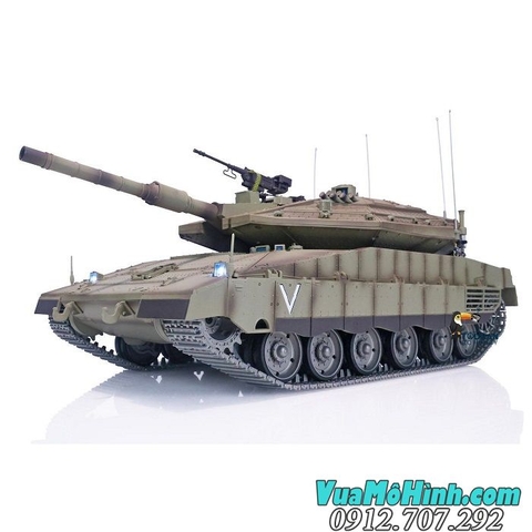 Xe tăng điều khiển từ xa Heng Long Merkava MK IV tỉ lệ 1/16 Phiên bản Pro xích + bánh xe + bánh răng thép