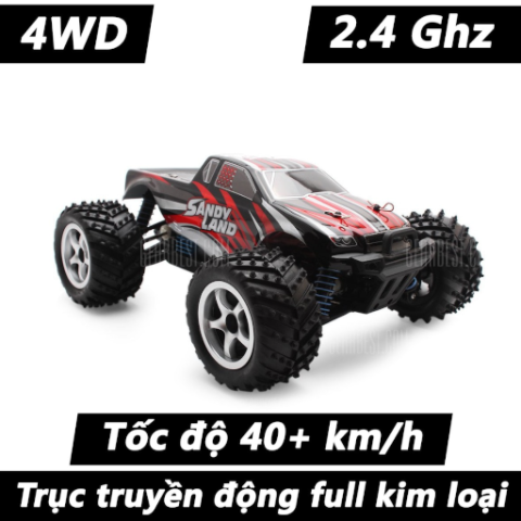 Sandy Land - Siêu xe 2 cầu tốc độ cao 40+ km/h, vỏ ABS độ đàn hồi cao, trục truyền động thép , tần sóng điều khiển 2.4Ghz , trang bị cản trước chống va chạm