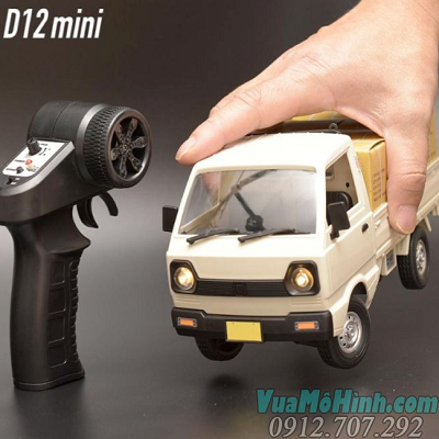 Xe bán tải điều khiển từ xa WPL D12 mini tỉ lệ 1/16 ô tô công an phường suzuki chính hãng