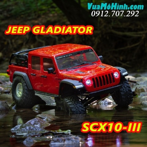 Xe bán tải địa hình điều khiển từ xa Rock Crawler SCX10 III Jeep JT Gladiator Rubicon tỷ lệ 1/10