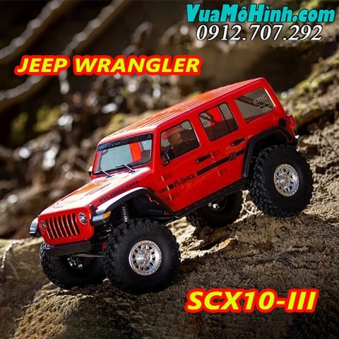 Xe địa hình điều khiển từ xa Rock Crawler SCX10 III Jeep Wrangler Rubicon tỷ lệ 1/10