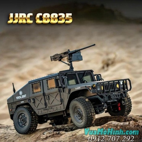Xe Địa Hình Điều Khiển Từ Xa JJRC C8835-Hummer Jeep 1/16 – Bền Bỉ Vượt Địa Hình Cực Chất, 2.4GHz.