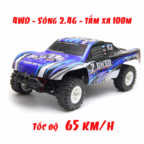 Ô tô điều khiển Racer Truck 02 1:16 4WD 2.4G 65Km/h (Drift, Off-road, nhào lộn )