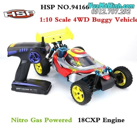 Xe xăng nitro điều khiển từ xa HSP tỉ lệ 1/10 Buggy Off Road RTR sóng 2.4G  (tốc độ 75km/h)