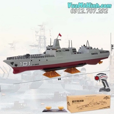 Mô hình tàu chiến quân sự điều khiển từ xa CN Type 055 WARSHIP SERIES hãng JJRC cỡ trung, sóng tầm xa 100m