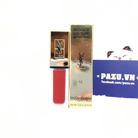 Son Ysl Tatouage Couture Mate Stain - 12 Red Tribe