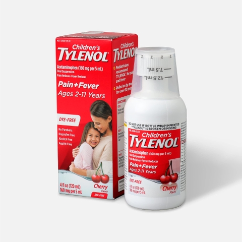 Siro giảm đau hạ sốt cho trẻ em Children’s Tylenol Pain Fever 120ml (Vị Cherry)