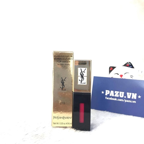 Son Kem YSL  Vinyl Cream Lip Stain Màu 219 Fuchsia Drops
