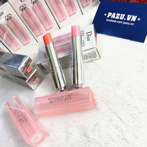 Set Son Dưỡng Dior Addict Lip Glow 001 Pink - 004 Coral