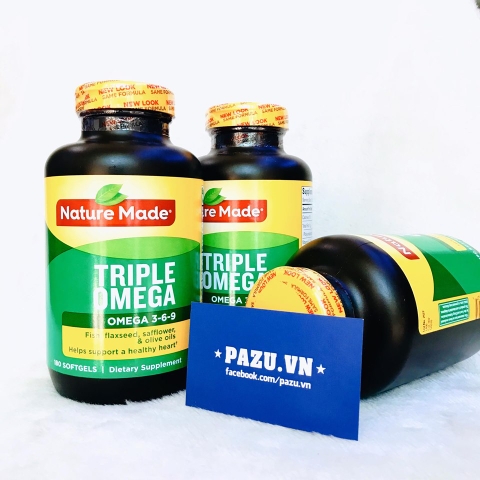 Thực phẩm chức năng Omega 3 6 9 Nature Made Của Mỹ - Triple Omega Hộp 180 Viên