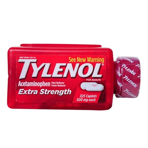 Thuốc giảm đau hạ sốt Tylenol Extra Strength 500mg 325 viên