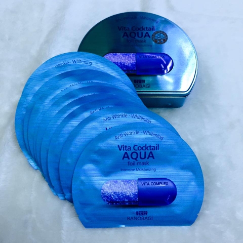 Mặt Nạ Dưỡng Ẩm Vita Cocktail Aqua Foil Mask Banobagi Màu Xanh