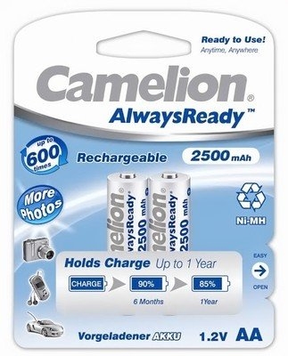 Camelion AA2500mAh D25 (pin sạc 2A)