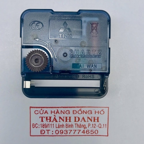 Bộ 10 máy đồng hồ treo tường Đài Loan quartz T1288 trục 5mm loại thường có kèm kim
