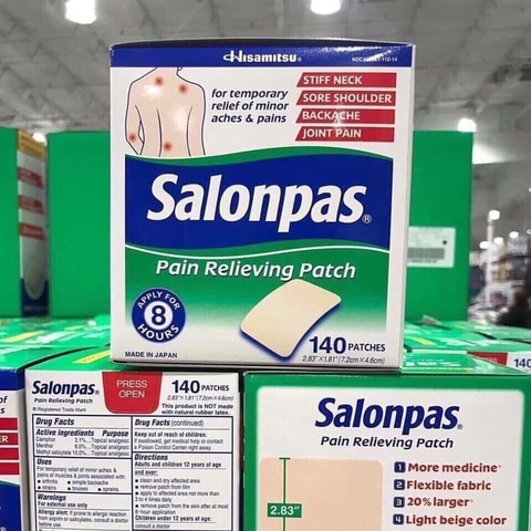 MIẾNG DÁN SALONPAS CỦA MỸ( 140 miếng/hộp)