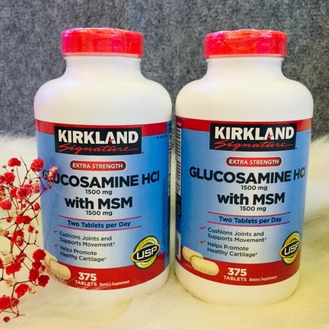 Glucosamine HCL 1500mg Kirkland with MSM 1500mg hộp 375 viên