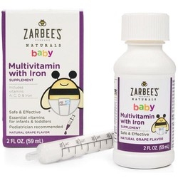 Siro bổ sung Sắt vị nho Zarbee's Multivitamin And Iron