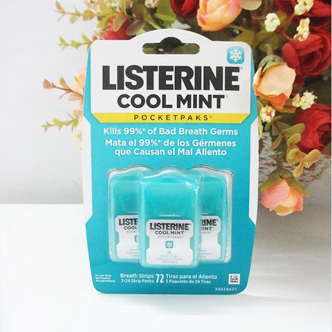 PHIM NGẬM LISTERINE COOL MINT (XANH DƯƠNG) 72 MIẾNG