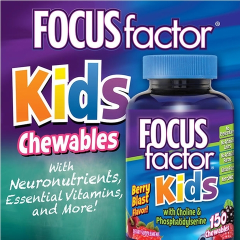 FOCUS FACTOR KIDS GIÚP TRẺ TĂNG CƯỜNG TRÍ NHỚ - HỘP 150 VIÊN