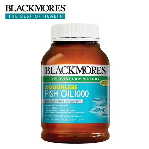 DẦU CÁ KHÔNG MÙI BLACKMORES ODOURLESS FISH OIL 1000MG