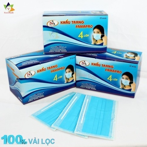 Combo 2 hộp khẩu trang 4lớp than hoạt tính (50 cái)