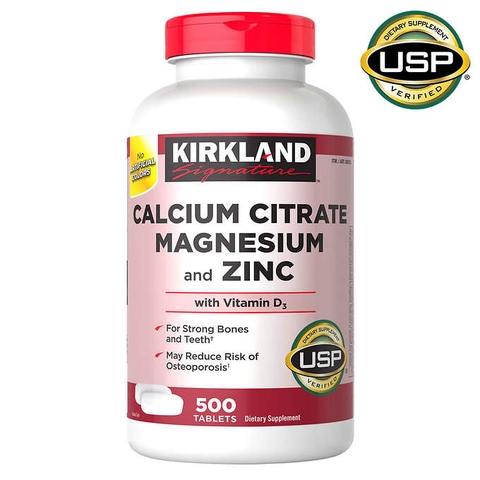 Kirkland Calcium Citrate Magnesium and Zinc 500 viên