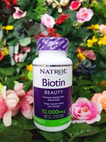 Natrol Biotin 10000 Mcg Viên Uống Hỗ Trợ Mọc Tóc