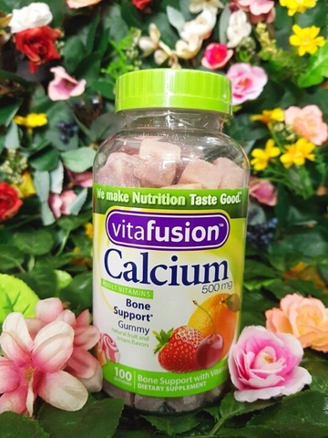 Kẹo dẻo canxi Vitafusion Calcium 500mg 100 viên