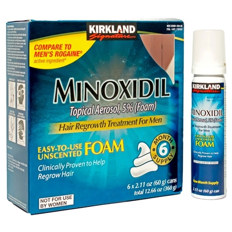 HỖ TRỢ MỌC RÂU, TÓC KIRKLAND MINOXIDIL FOAM FOR MEN DẠNG BỌT