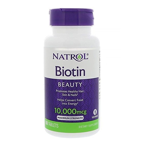 Natrol Biotin 10000 Mcg Viên Uống Hỗ Trợ Mọc Tóc