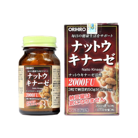 VIÊN ĐIỀU TRỊ TAI BIẾN ORIHIRO NATTO KINASE 2000FU60 VIÊN