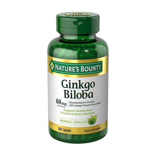 NATURE'S BOUNTY GINKGO BILOBA 60Mg