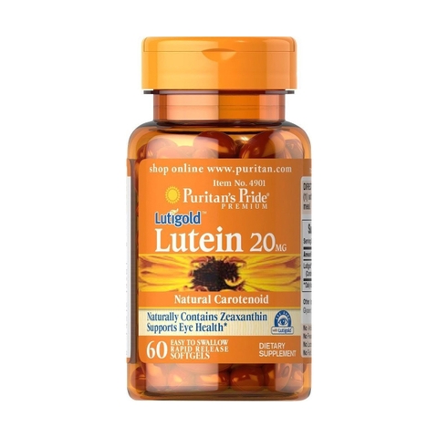 PURITAN'S PRIDE LUTIGOLD LUTEIN 20MG HỘP 60 VIÊN GIÚP BỔ MẮT