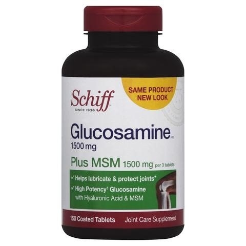 Schiff Glucosamine Plus MSM 1500mg Của Mỹ 150 Viên, vỏ trắng