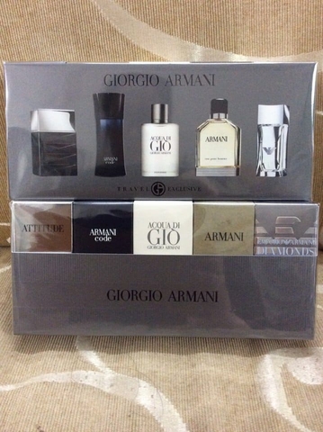set nước hoa Gift Set Giorgio Armani Mini For Men 5pcs