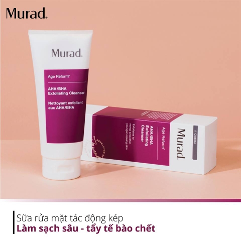 Sữa rửa mặt & tẩy tế bào chết Murad AHA/BHA Exfoliating Cleanser