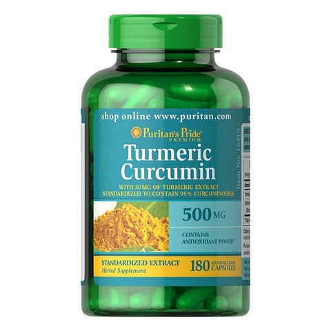 Tinh Chất Nghệ Vàng Curcumin Puritan's Pride 500mg 180 Viên