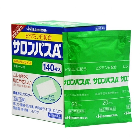 MIẾNG DÁN SALONPAS NỘI ĐỊA NHẬT BẢN( 140 miếng/hộp)