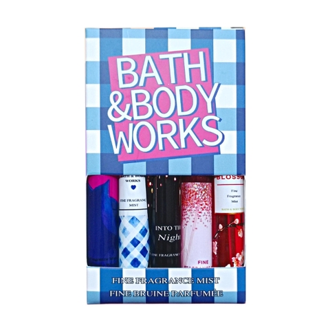 Set 5 chai chiết xịt thơm Body mist Bath and Body Works