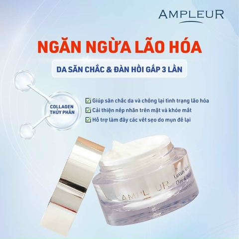 Kem dưỡng sáng da ngày và đêm Ampleur Luxury White Day & Night Cream 30gr Nhật Bản