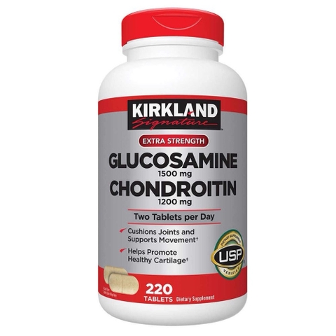 KIRKLAND GLUCOSAMINE 1500MG CHONDROITIN 1200MG 220 VIÊN bổ khớp của Mỹ