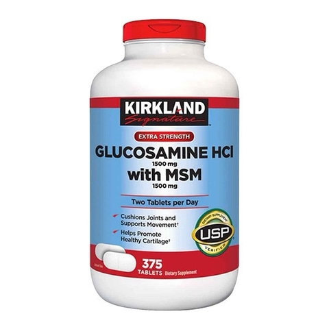 KIRKLAND GLUCOSAMINE 1500MG WITH MSM 1500MG - CHAI 375 VIÊN